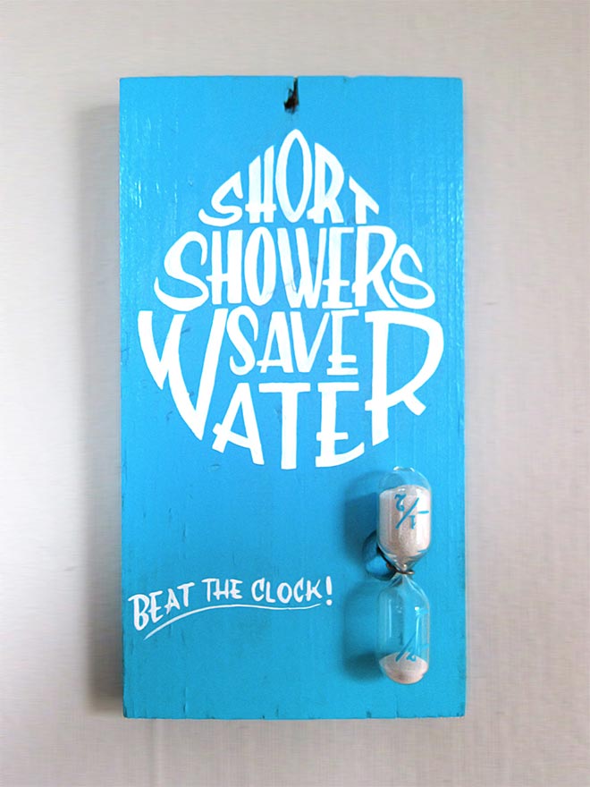 Short Showers Save Water by Gaston de Lapoyade