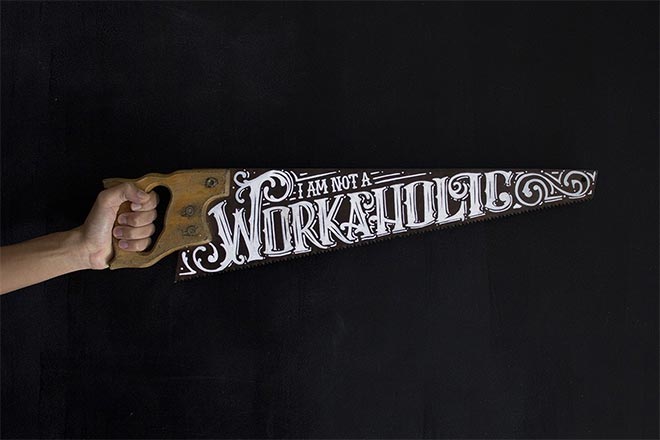 Hand Lettered Saw by Diego Carneiro