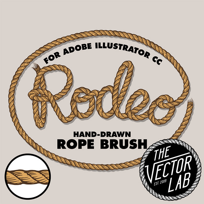 Rodeo: Hand Drawn Rope Brush