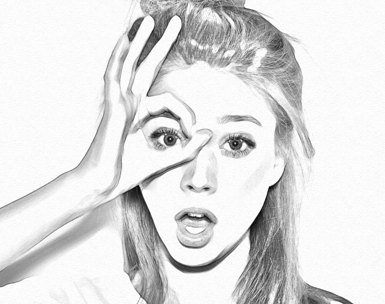 Free Pencil Sketch Photoshop Action Collection