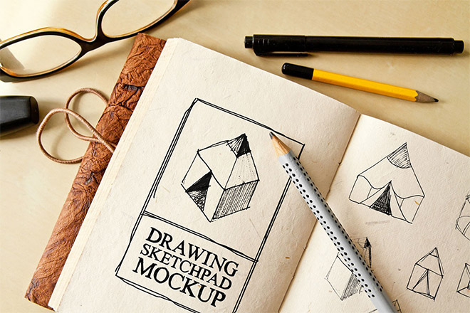 Free Drawing Sketch Pad Mockup