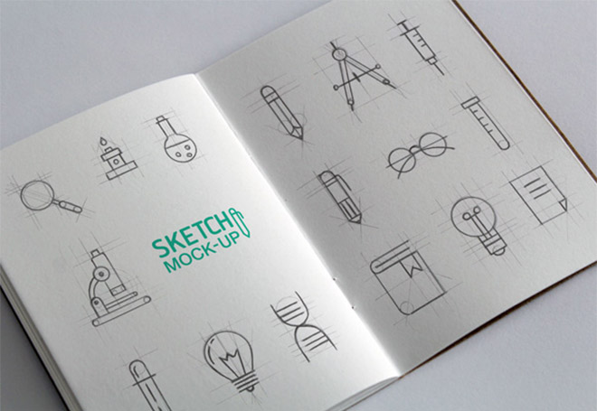 Sketchbook MockUps PSD