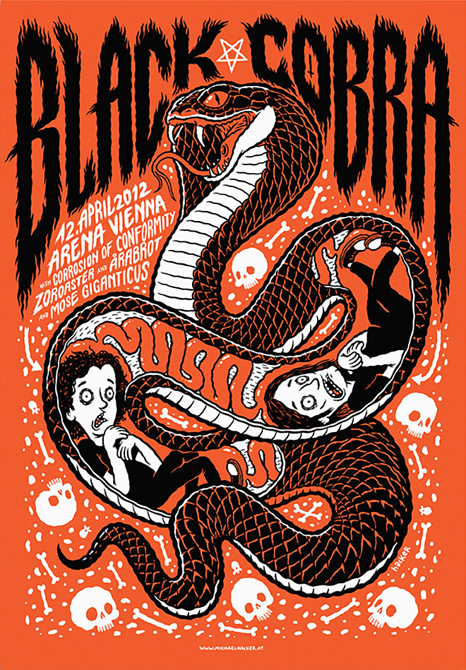 Gigposter Black Cobra by Michael Hacker