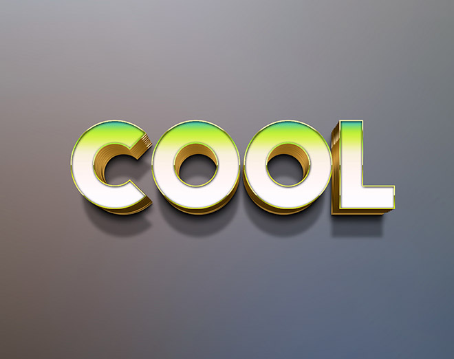 Cool Free 3D Text Effects Style