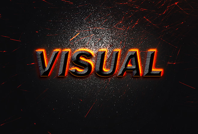 Visual Text Effect PSD