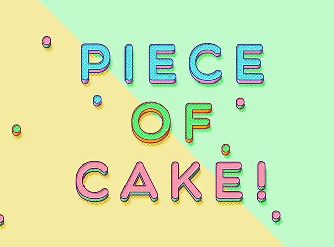 Piece of Cake Psd Text Effect