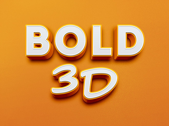 Bold 3D Text Effect