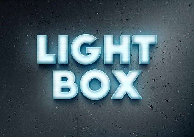 Lightbox Text Effect