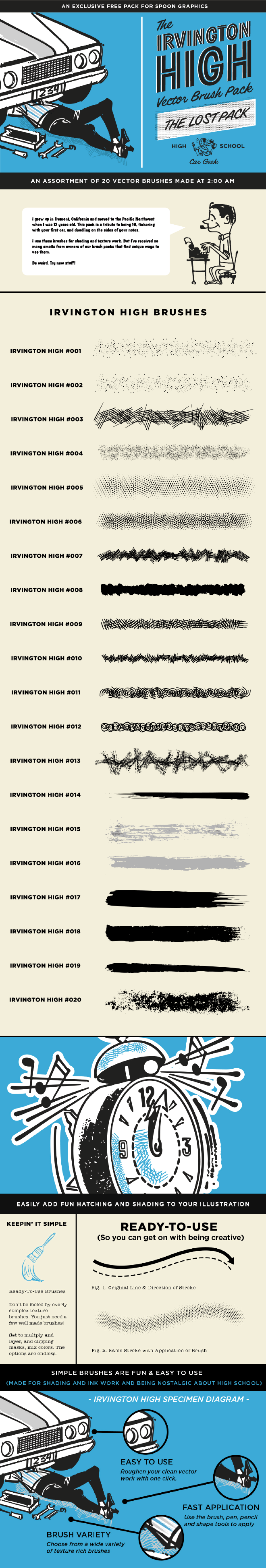 Irvington High Vector Brush Pack