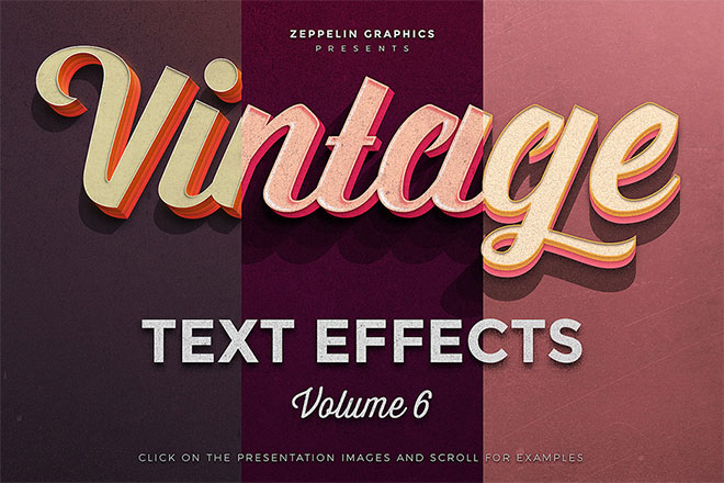 retro text illustrator download