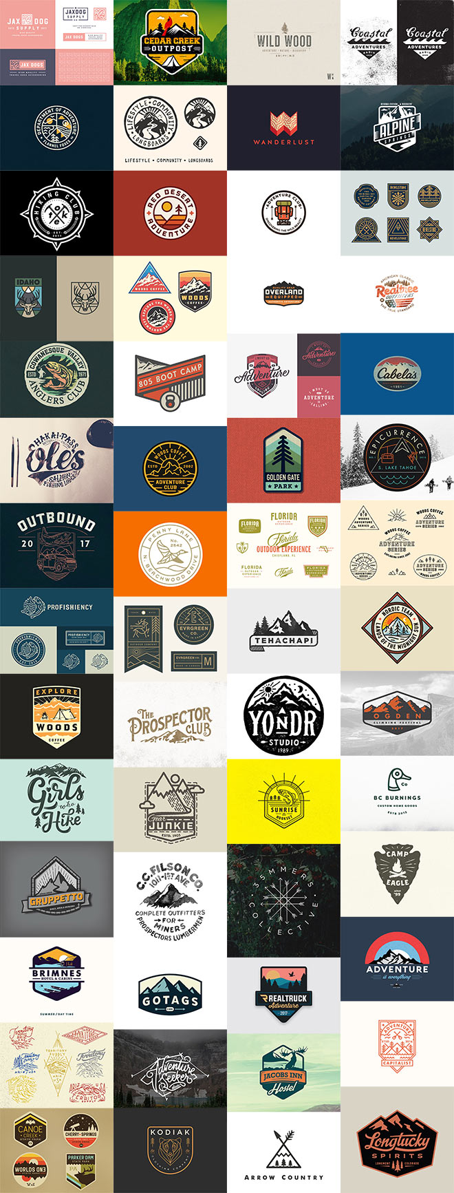 60 Creative Outdoors & Adventure Themed Logo Designs