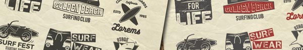 Vintage Surfing Graphics Pack