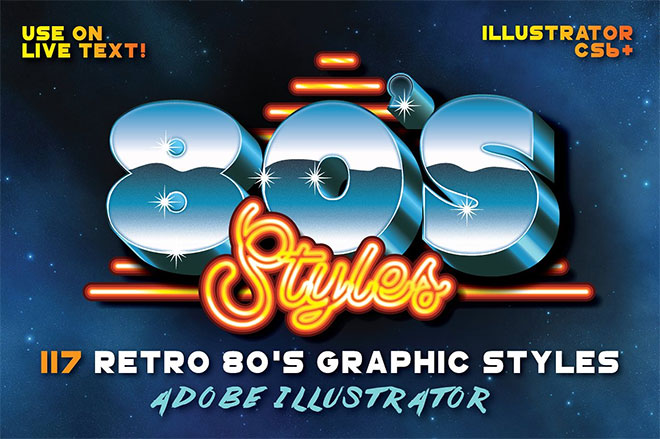 80s Retro Graphic Styles