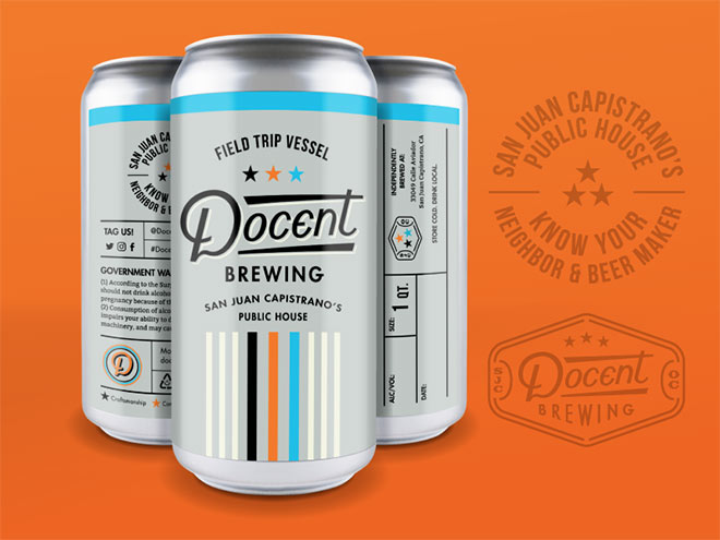 Docent Brewing Crowler Can by Amy Hood
