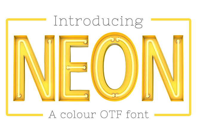 Neon - OTF colour font