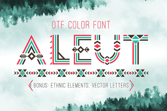 Tribal Aleut OTF color font