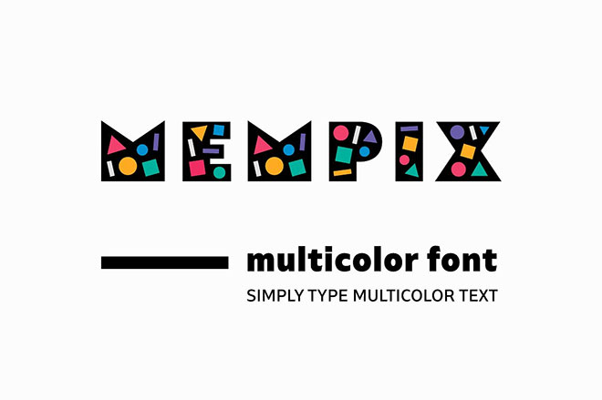 Mempix Multicolor Font
