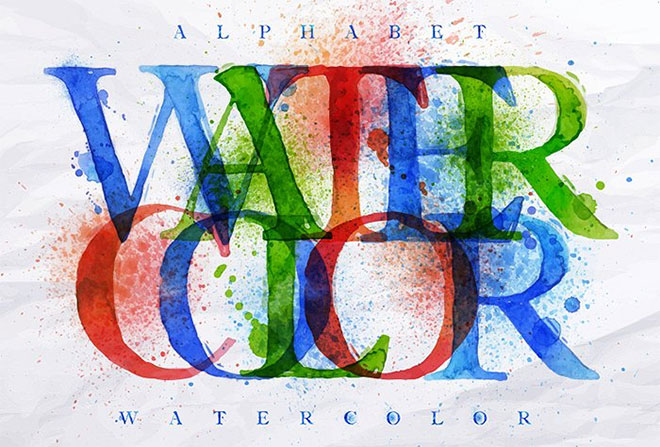Alphabet watercolor