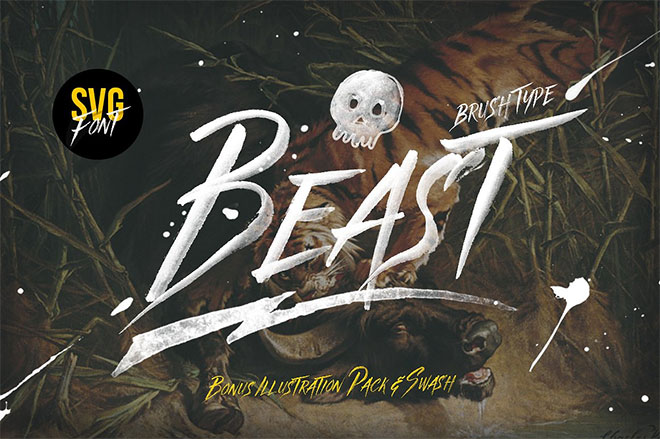 Beast SVG font & Graphics Pack