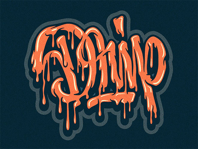 30 Custom Lettering Designs with Drips, Runs and Splatters
