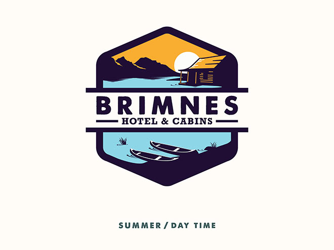 Brimnes Hotel & Cabins Logos by Conor Smyth