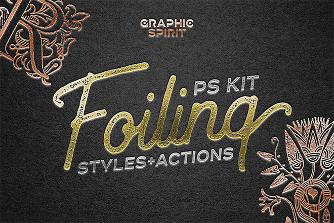 Foil Stamp Photoshop Style Actions