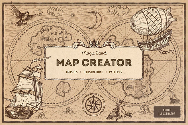 adobe illustrator fantasy map elements brushes free download