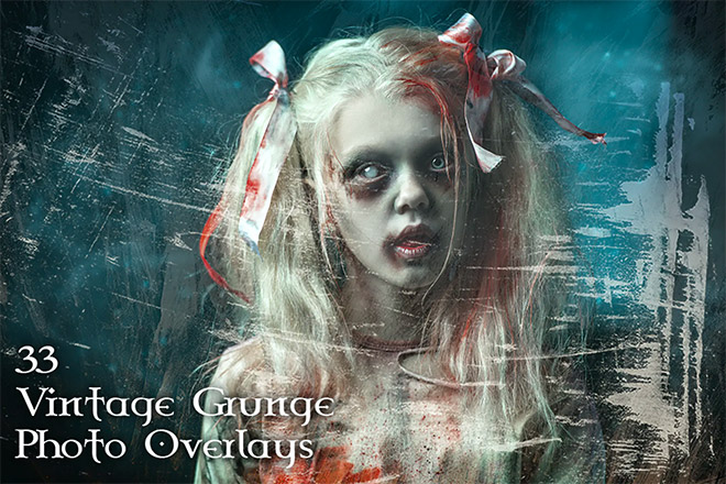 33 Vintage Grunge Photo Overlays