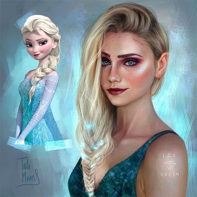 Grown Up Elsa from Frozen by Tatimoons