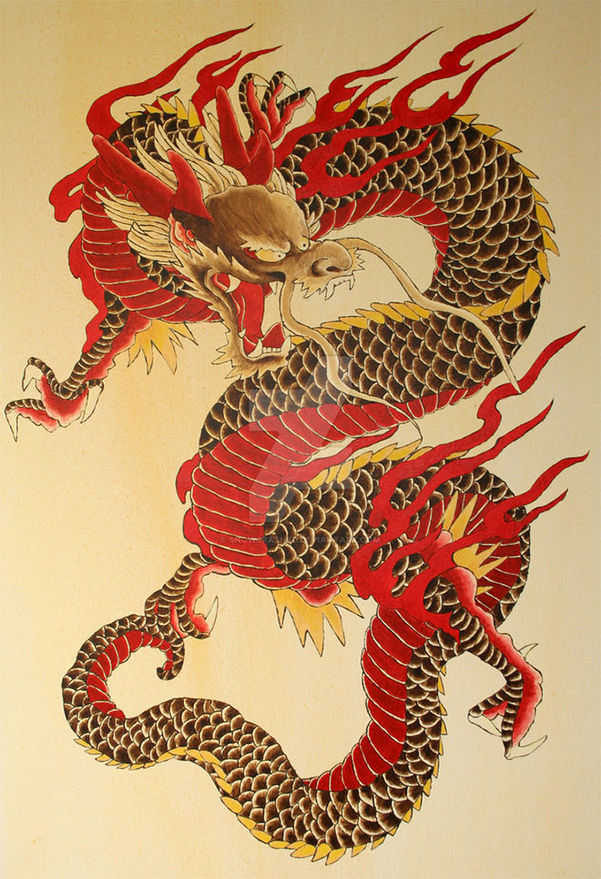 chinese dragon painting