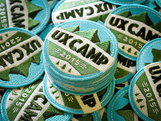 Embroidered Patches for UX Camp by Maria Matveeva