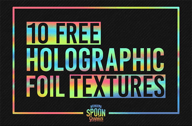 10 Free Textures To Simulate Holographic Foil Print Effects
