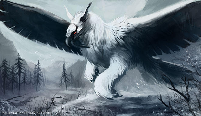 Bearded Griffin by Ink Leviathan