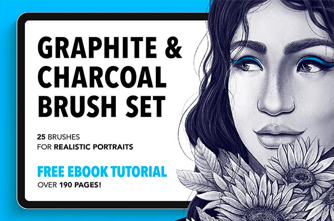 Graphite & Charcoal Procreate Brush Set