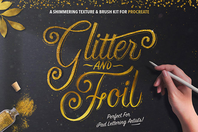 Glitter and Foil Procreate Kit