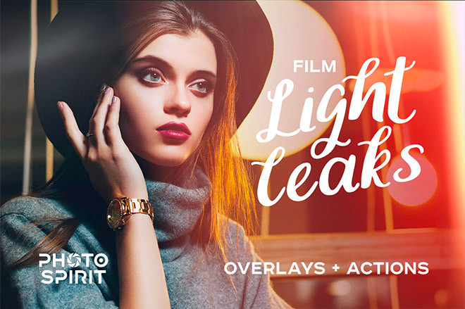 Film light leak overlays