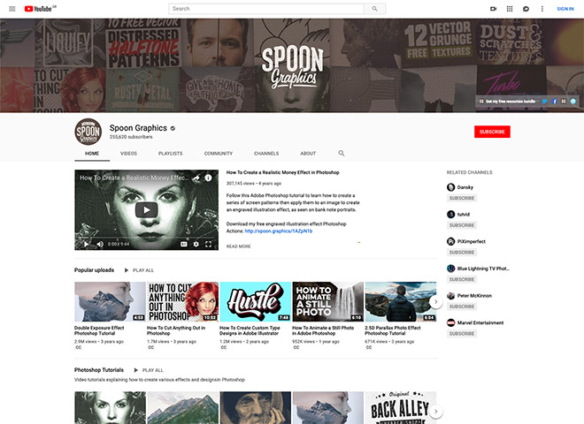 Spoon Graphics YouTube Channel