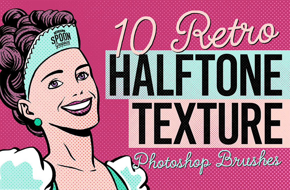 10 Free Halftone Texture Brushes for Adobe Photoshop