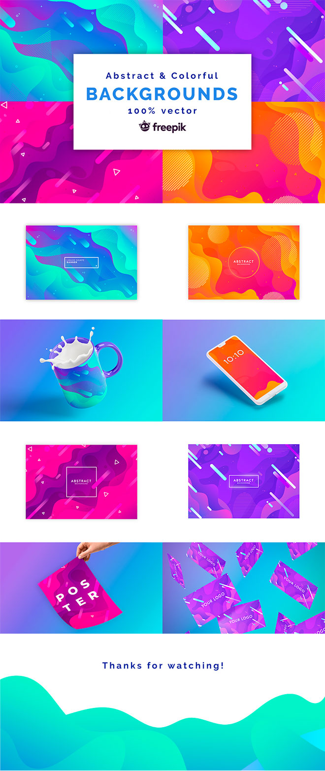 10 Abstract Vector Backgrounds for Premium Members