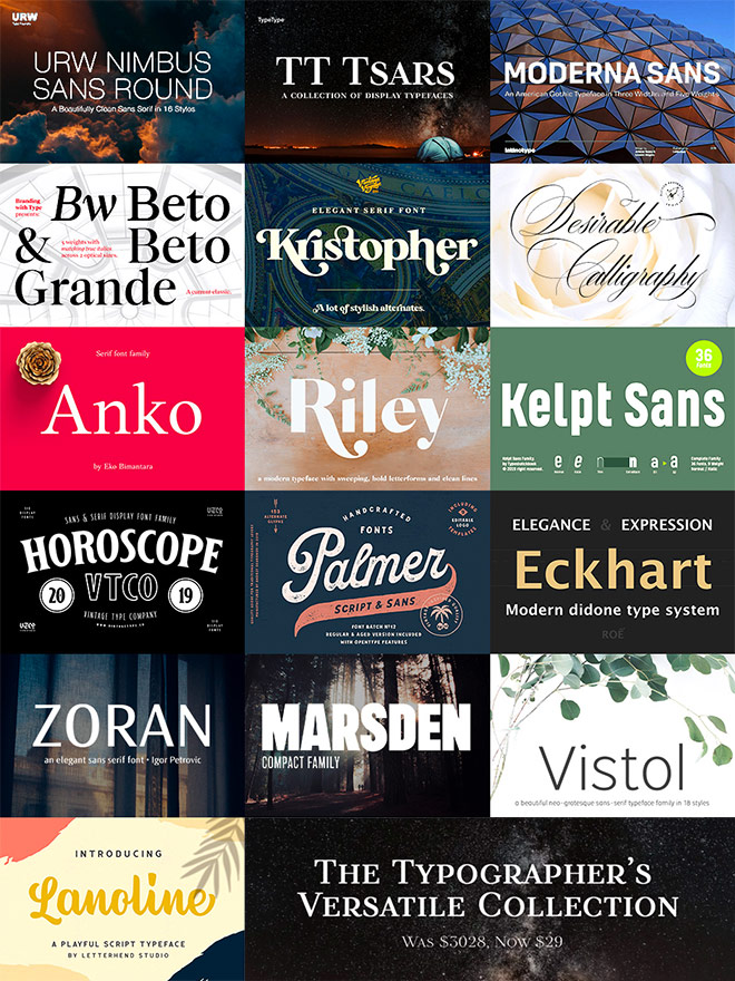 Buy The Typographer’s Versatile Collection for $29