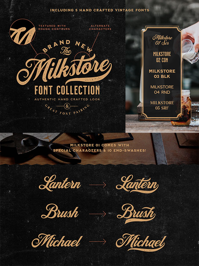 The Milkstore Collection Fonts