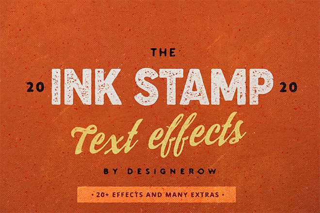 Photoshop Ink Stamp effect