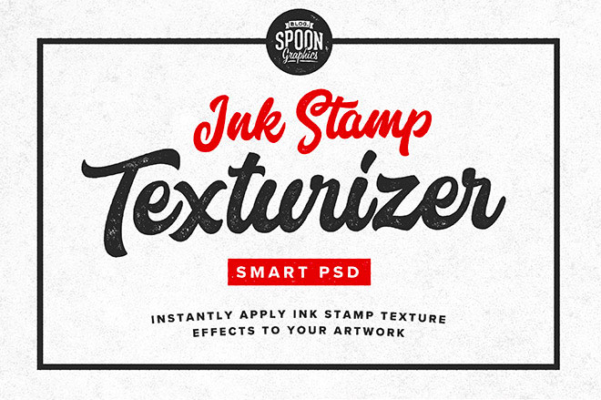 Free Ink Stamp Texturizer Smart PSD for Adobe Photoshop