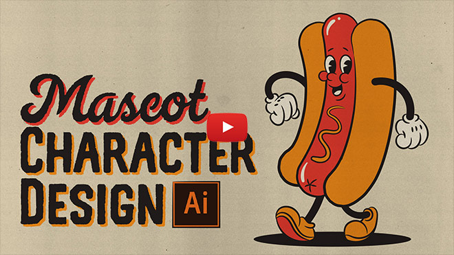 How to Draw a Retro Mascot Character Design in Illustrator