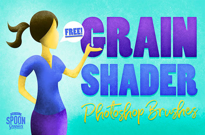 10 Free Grain Shader Brushes for Adobe Photoshop