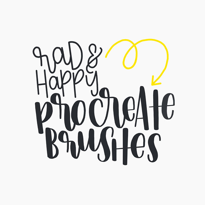 Procreate App Brushes for Hand Lettering by Rad & Happy (FREE)