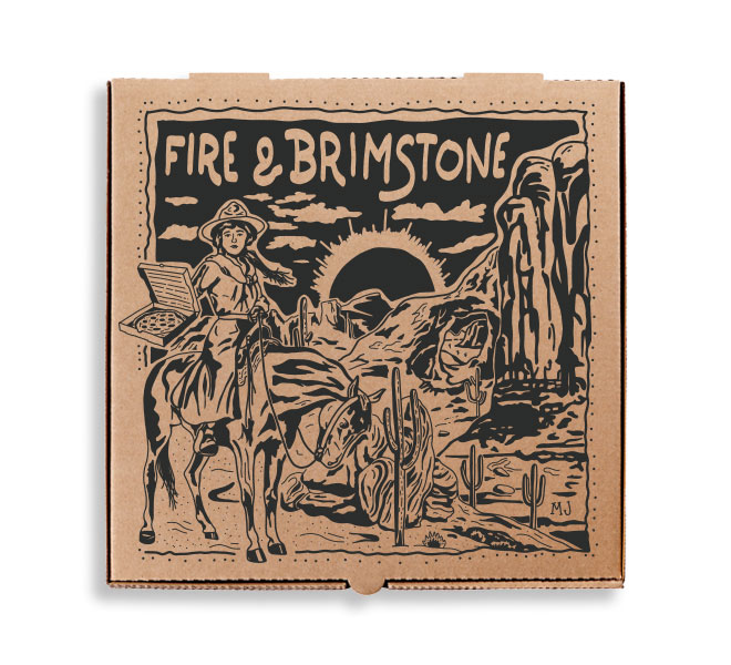 Fire & Brimstone Pizza Box by Mark Johnston