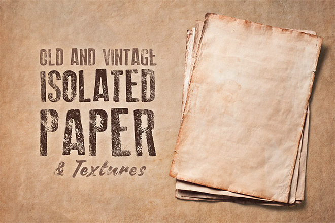 Old Isolated Papers and Textures