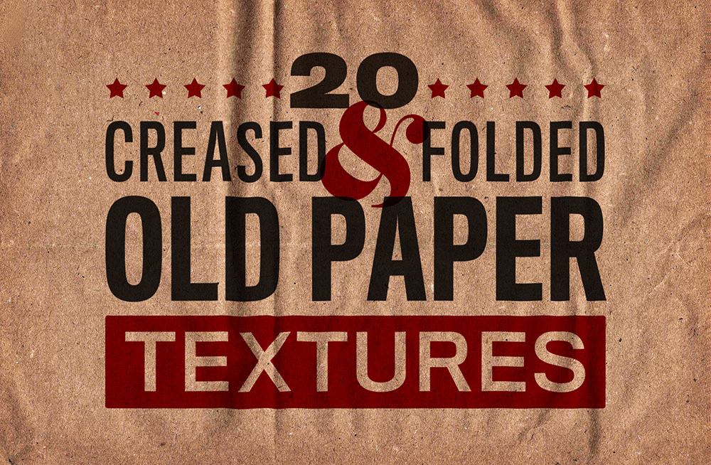 20 Free Old Paper Textures with Creases, Folds and Stains