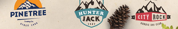 Mountain Vintage Logo Badges